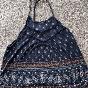 Patterned flowy tank top